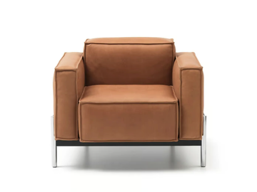DS-21 QUBIC - Leather armchair with armrests by de Sede - view 2